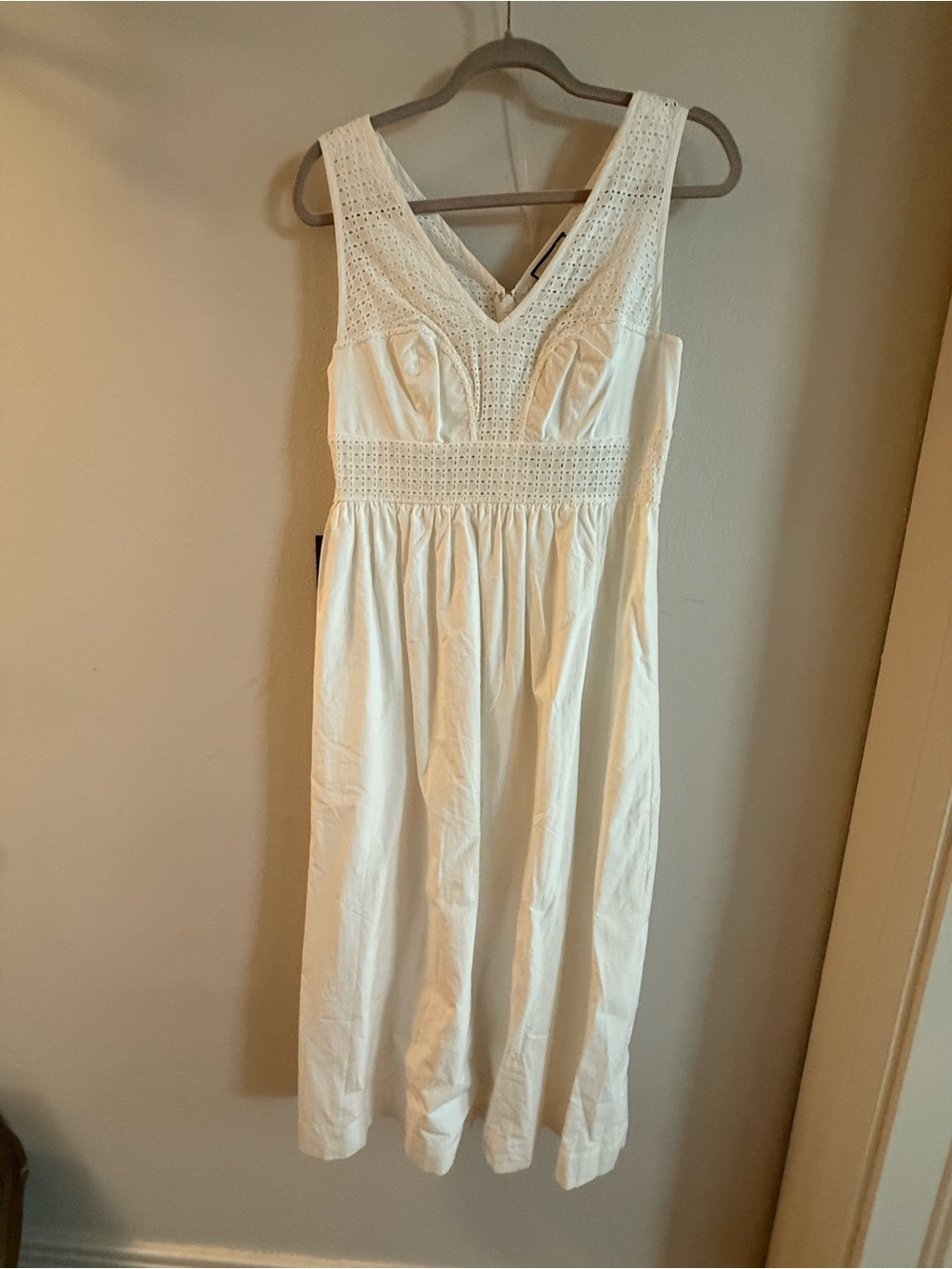 Tuckernuck Ivory Crochet-Detail Midi Dress